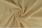 10 meter mousseline stof - Champagne - Double gauze, Overige materialen, Overige kleuren, 120 cm of meer, Ophalen of Verzenden