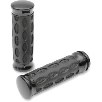 1 Handvatten | Drag Specialties Custom Rubber/Zwart voo..., Motoren, Onderdelen | Harley-Davidson, Nieuw
