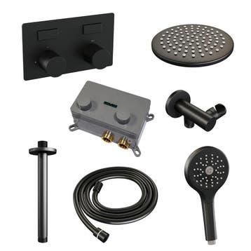 Brauer Black Carving Thermostatische Regendoucheset Inbouw -, Ophalen of Verzenden, Nieuw