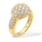 Ring - 18 karaat Geel goud, 18K geelgouden ring met 2,0 ct, Sieraden, Tassen en Uiterlijk, Ringen, Nieuw
