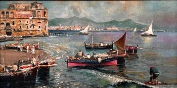 Attilio Pratella (1856-1949), Attr. a - Pescatori a Palazzo