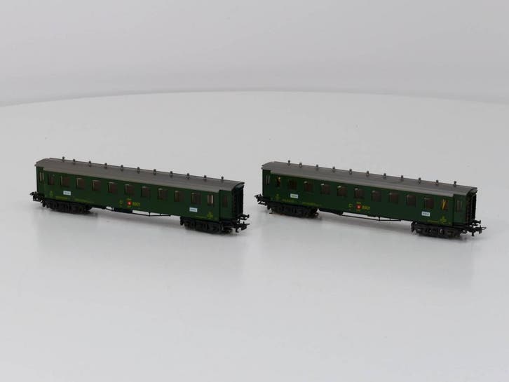 Schaal H0 2 x Märklin 4138A Personenwagen SBB C4 8901 #3614, Hobby en Vrije tijd, Modeltreinen | H0, Overige typen, Gebruikt, Märklin