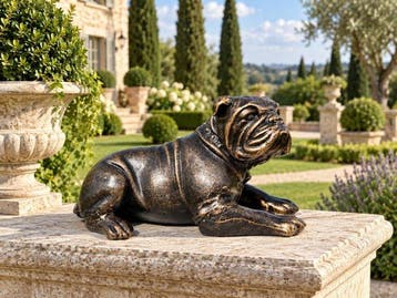 Beeld, English Bulldog 25cm - 0 cm - IJzer - 2026, Antiek en Kunst
