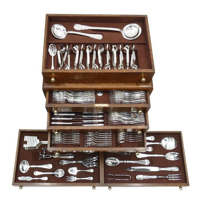 C. Boulenger & Cie. - Bestekset voor 12 personen - Art Deco, Antiek en Kunst, Antiek | Meubels | Tafels