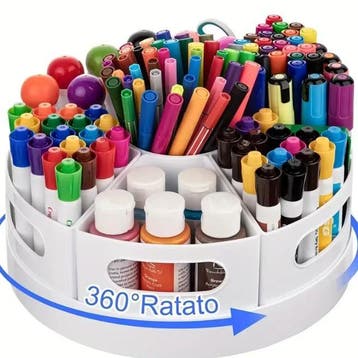 360° Roterende Bureau Organizer met 7 Vakken Pennenhouder, Verzenden, Nieuw
