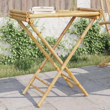 vidaXL Dienbladtafel inklapbaar 70,5x42,5x80 cm bamboe, Huis en Inrichting, Verzenden, Nieuw