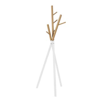 Kapstok Laerdal kledingrek 172x49x49 cm wit en houtkleurig [, Verzenden, Nieuw
