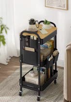 Metalen Opbergtrolley met 3 Lagen, Deksel & Organizers, Verzenden, Nieuw