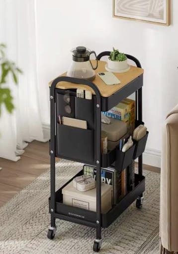 Metalen Opbergtrolley met 3 Lagen, Deksel & Organizers, Verzenden, Nieuw