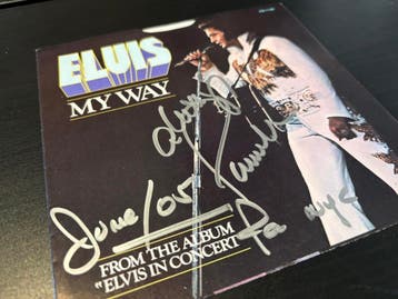 Elvis single My Way - Gesigneerd door Paul Anka!, Ophalen of Verzenden, Nieuw, Cd of Plaat, Gesigneerd