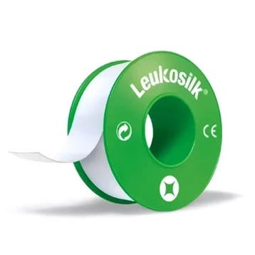 Leukosilk 1,25 cm x 9,2 m zonder klemring 1 stuks 9566, Verzenden, Nieuw