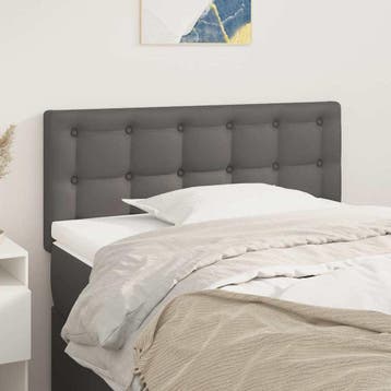 vidaXL Hoofdbord 90x5x78/88 cm kunstleer grijs, Verzenden, Nieuw, Grijs, Overige materialen