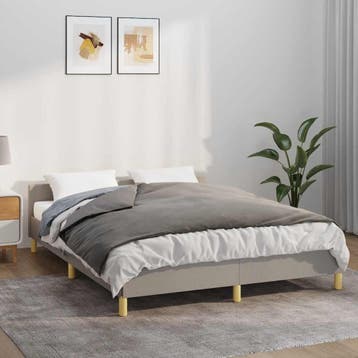 vidaXL Verzwaringsdeken met hoes 152x203 cm 11 kg stof grijs, Verzenden, Nieuw, Grijs