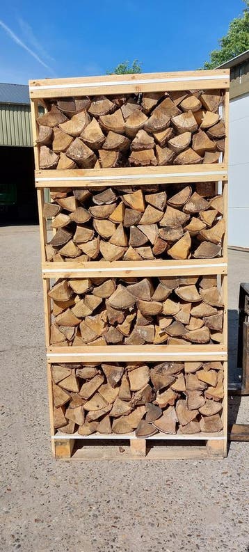 Ovengedroogde Berkenhout, grote blokken, Tuin en Terras, Haardhout, 6 m³ of meer, Berkenhout, Blokken