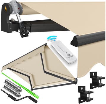 KESSER® Elektrisch knikarmscherm met afstandsbediening Zonne, Verzenden, Zo goed als nieuw