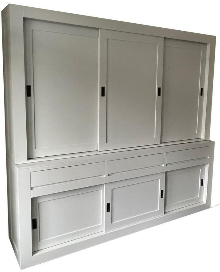 Buffetkast design wit Enschede met dichte deuren 240cm, Huis en Inrichting, Kasten | Buffetkasten, Ophalen of Verzenden