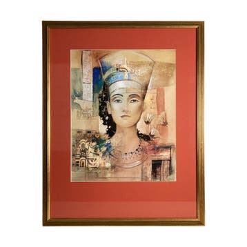 Kunstdruk Nefertite - Gesigneerd: Joadoor, Ophalen of Verzenden