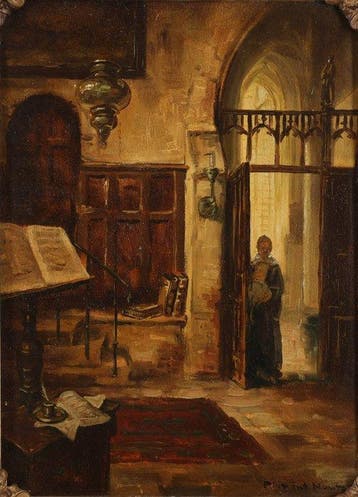 Piet in ’t Hout (1878-1965) - Kerkinterieur
