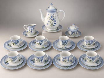 Svanholm 1530 - Koffie- en theeservies (30) - Blauwe bloem