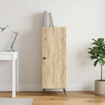 vidaXL Dressoir Sonoma Eiken 33 x 34,5 x 90 cm Bewerkt hout, Huis en Inrichting, Kasten | Dressoirs, Verzenden, Nieuw, Overige houtsoorten
