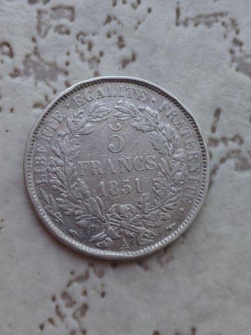 Frankrijk. 5 Francs 1851-A Cérès (Zonder minimumprijs)