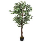 vidaXL Kunstplant ficus 1008 bladeren 180 cm groen, Verzenden, Nieuw
