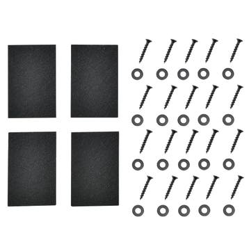 Stalen onderstel set van 2 U tafelpoot 70x72 cm zwart [en.ca, Verzenden, Nieuw