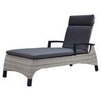 Dallas ligbed 162x70xH101 cm grijs wicker, Tuin en Terras, Tuinsets en Loungesets, Ophalen of Verzenden, Nieuw, Wicker