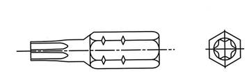Schroefbit Staal TORX Tx 30 x 25 mm, 2 stuks, Nieuw