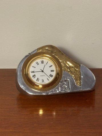 Tafelklok - ART3 Design - Brons, Aluminium - 1980-1990