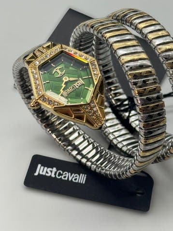 Just Cavalli - Signature Snake – Gold-Plated – Wrap Bracelet, Nieuw