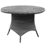 Riccione dining tuintafel 110 cm rond grijs, Tuin en Terras, Ophalen of Verzenden, Nieuw, Wicker