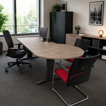 Zeer nette spreektafel / bureau NIEUW BLAD - 234x80/115, Ophalen of Verzenden, Nieuw