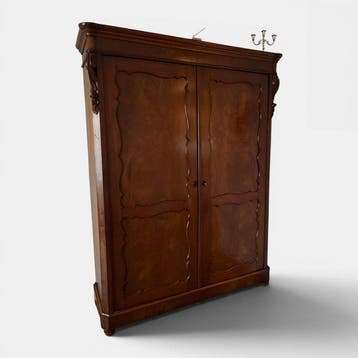 Kast - Mahonie - Mahonie houten linnenkast