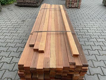 Bangkirai Geschaafde Hardhouten Balken 2450-2650x68x45mm, Ophalen of Verzenden, Nieuw