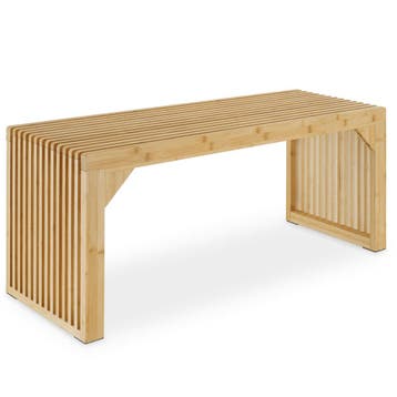 Hocker/zitbank Ribb, lamellenlook, belastbaar tot 350 kg, Verzenden, Nieuw