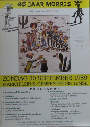 Morris (Maurice De Bevere) - 1 Offset Print - Lucky Luke -, Nieuw