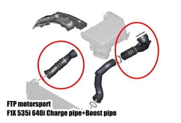 Dit betreft een set Charge + Boostpipe F1x N55 535i 640i, Verzenden
