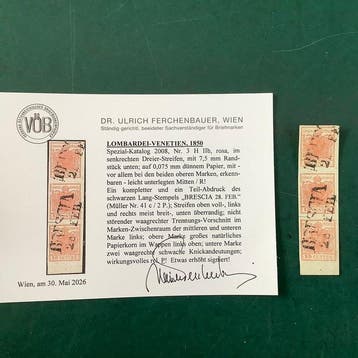Italiaanse oude staten - Lombardije Venetië 1850 - 15 cent, Gestempeld