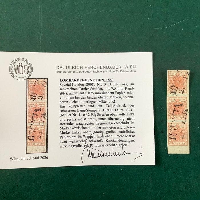 Italiaanse oude staten - Lombardije Venetië 1850 - 15 cent, Postzegels en Munten, Postzegels | Europa | Oostenrijk