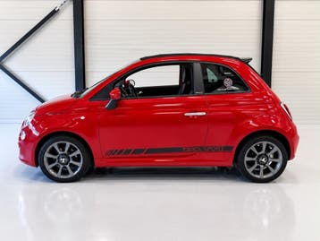 Fiat 500C Sport 0.9 Twinair 2014 Rood, Voorwielaandrijving, Gebruikt, Leder en Stof, Origineel Nederlands