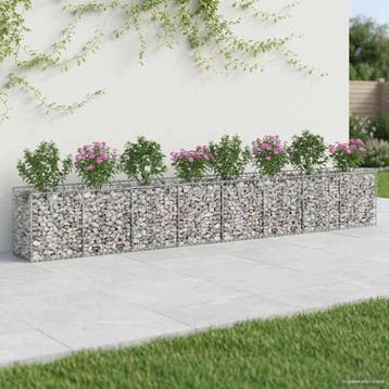 vidaXL Gabion Verhoogd Bed 2 st 400 x 50 x 60 cm, Verzenden, Nieuw, IJzer