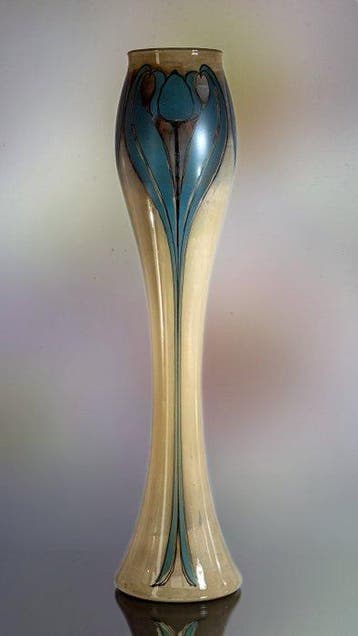 Vera Walther - Vaas - Handbeschilderde vaas - hoogte 45 cm -