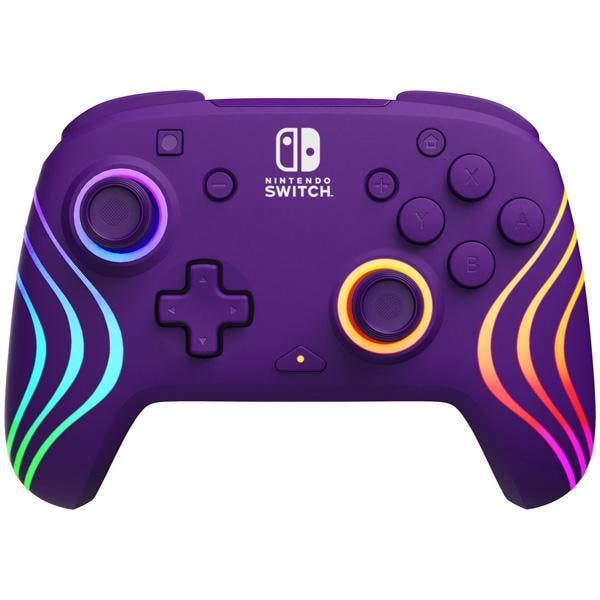 PDP Afterglow Wave Wireless Controller - Paars Switch, Spelcomputers en Games, Spelcomputers | Nintendo Switch, Zo goed als nieuw