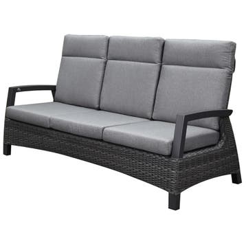 Dallas stoel bank loungeset 6 delig verstelbaar antraciet, Tuin en Terras, Ophalen of Verzenden, Nieuw, Wicker
