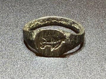Oud-Romeins Brons Religieus belangrijke vroege christelijke, Antiek en Kunst
