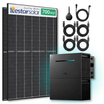 Zonnepanelen Thuisbatterij Pakket - 4 kWh - 2x 700Wp, Ophalen of Verzenden, Nieuw