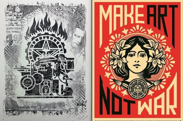 Shepard Fairey (OBEY) (1970) - Printing Press Stencil Series, Antiek en Kunst, Kunst | Tekeningen en Foto's