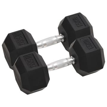 vidaXL Halters 2 st 30 kg totaal gietijzer, Verzenden, Nieuw
