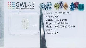 1 pcs Diamant (Natuurlijk) - 1.59 ct - Ovaal - H - SI2 -, Nieuw